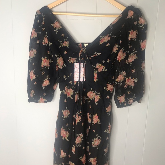 Free People | Sea Glass Floral Midi Dress New 8 - Picture 5 of 8